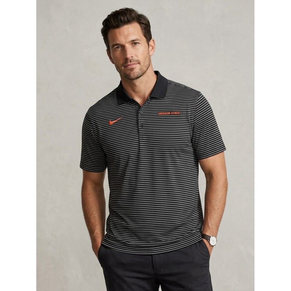 Nike Men's Oregon State Beavers Dri-FIT Striped Golf Polo Shirt XXL NWT